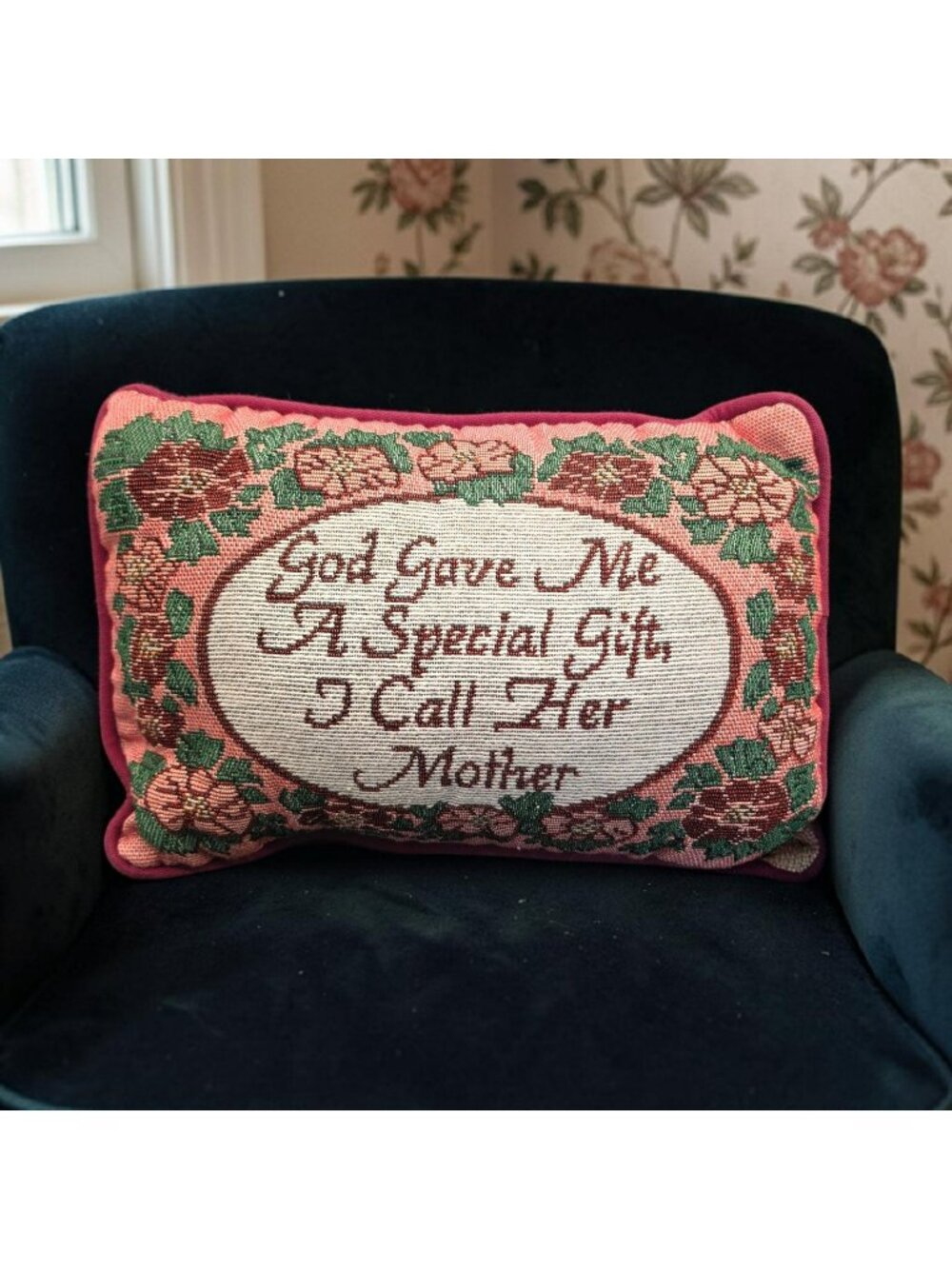God Gave Me A Special Gift Mother Tapestry Throw Pillow 11"x8" By Riverdale